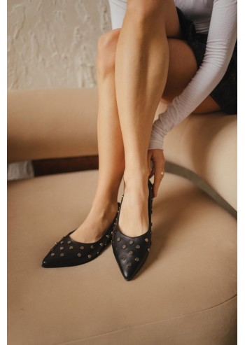 Polka dot hollow pointed...