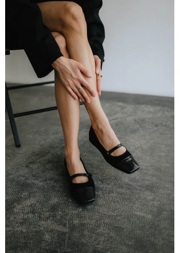 Square-toe Mary Jane flats