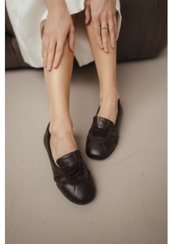 Lace-up sneaker-style flats