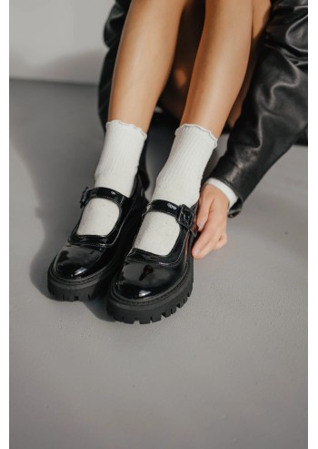 Patent leather lug-sole...