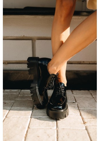 Patent leather platform...