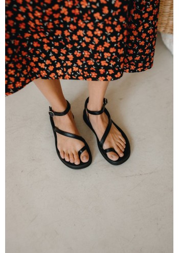 asymmetric ankle strap sandals